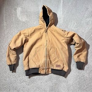 Tan workwear jacket distressed